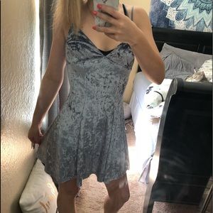 Crushed velvet dress